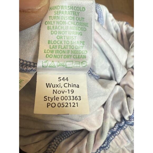 LILLY PULITZER Maliah Tie Waist Jumpsuit In Iris Blue Giraffic Park Size XXSmall - Picture 5 of 6